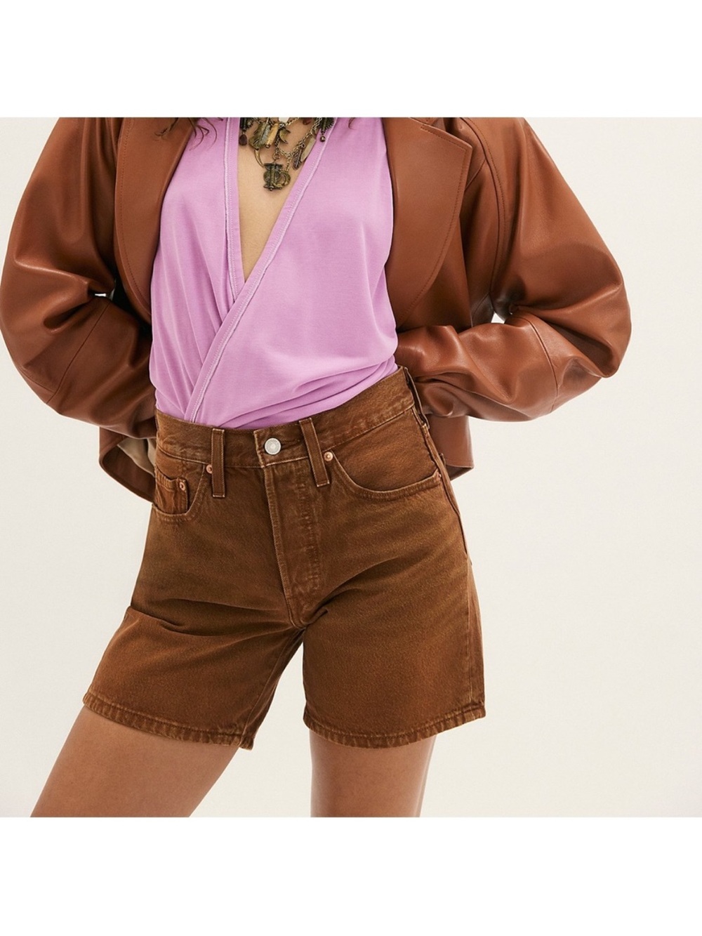 Levi’s Premium 501 High Rise Mid Thigh Shorts